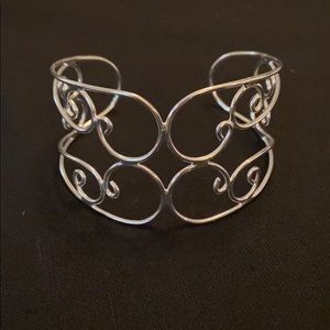 Silver colored bracelet